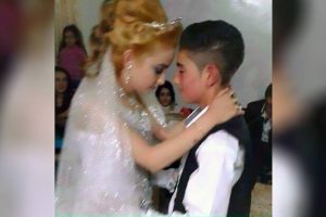 أصغر عروسين يعقدان قرانهما في السويداء السورية