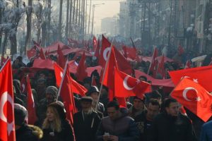 مظاهرات فى جميع أنحاء تركيا تنديدا بإرهاب بي كا كا